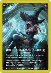 Hoenna, Immoral Conjurer (Gold Metal Prize Card)