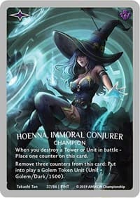 Hoenna, Immoral Conjurer (Silver Metal Prize Card)