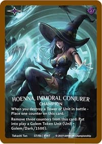 Hoenna, Immoral Conjurer (Bronze Metal Prize Card)