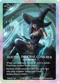 Hoenna, Immoral Conjurer (Rainbow Metal Prize Card)