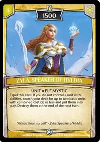 Zyla, Speaker of Hyldia