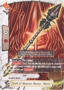 Staff of Monster Master, Alerta