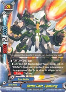 Battle Poet, Speaking