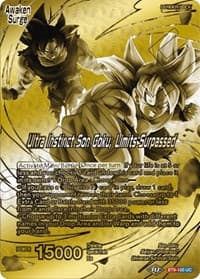 Son Goku // Ultra Instinct Son Goku, Limits Surpassed (Championship 2023 Golden Card Vol.2, Version 1)
