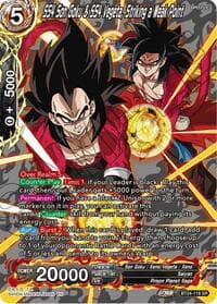 SS4 Son Goku & SS4 Vegeta, Striking a Weak Point (Collector Booster Silver)