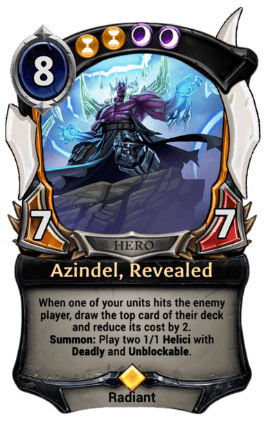 Azindel, Revealed