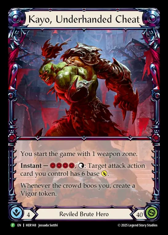 Kayo, Underhanded Cheat