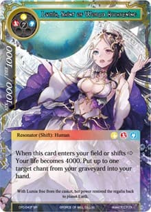 Lumia, Sealed in the Frozen Casket // Lumia, Saint of World Awakening (Textured Foil)