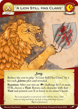 "A Lion Still Has Claws"