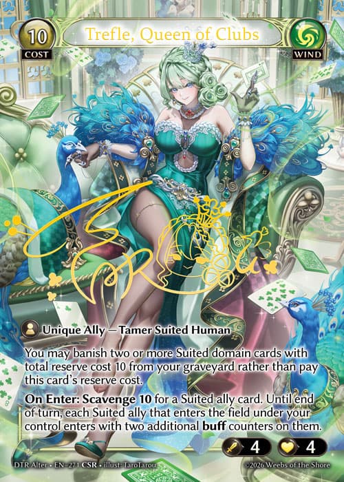 Trefle, Queen of Clubs