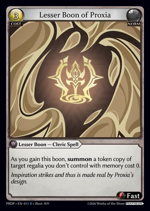 Lesser Boon of Proxia