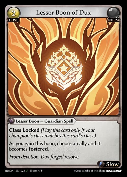 Lesser Boon of Dux
