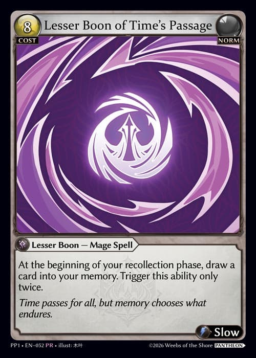 Lesser Boon of Time's Passage