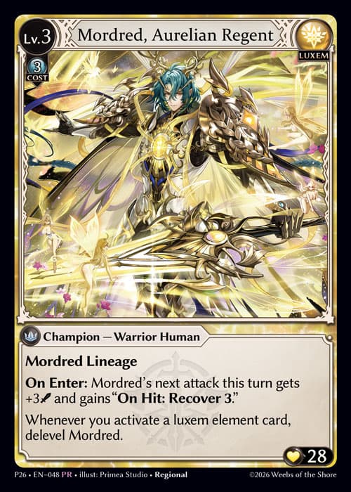 Mordred, Aurelian Regent