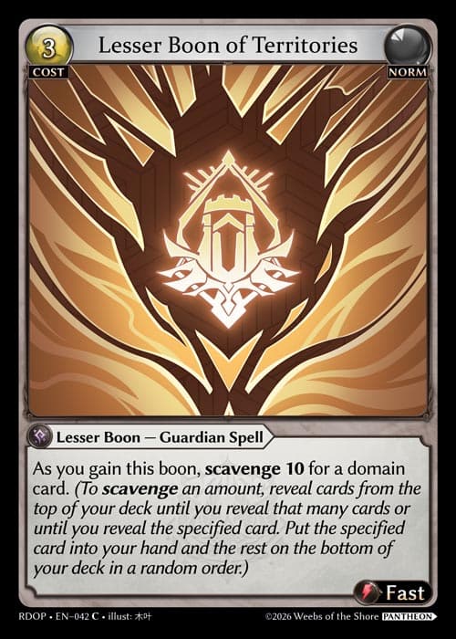 Lesser Boon of Territories