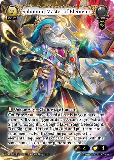 Solomon, Master of Elements