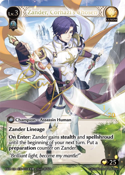 Zander, Corhazi's Chosen