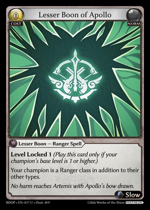 Lesser Boon of Apollo