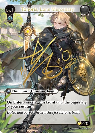 Tonoris, Lone Mercenary