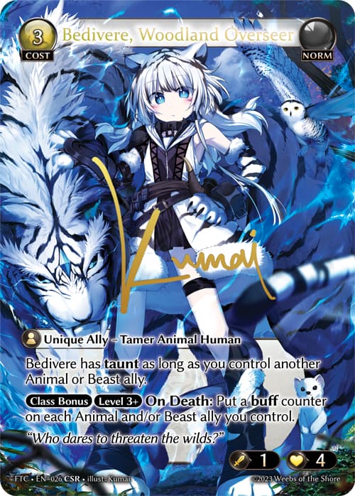 Bedivere, Woodland Overseer