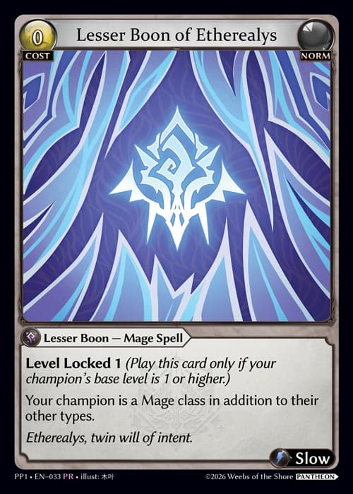 Lesser Boon of Etherealys