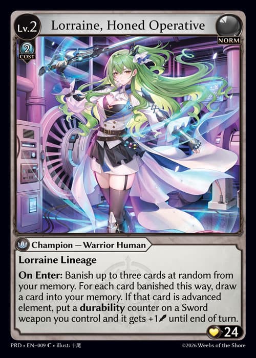 Lorraine, Honed Operative