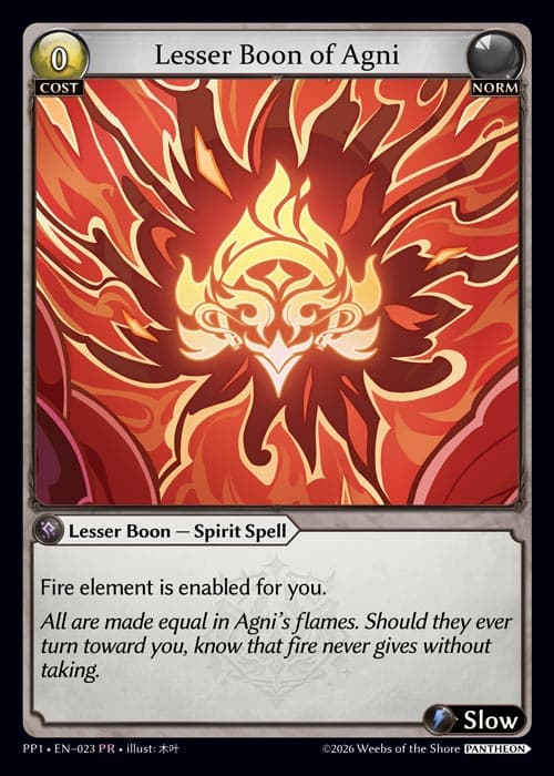 Lesser Boon of Agni
