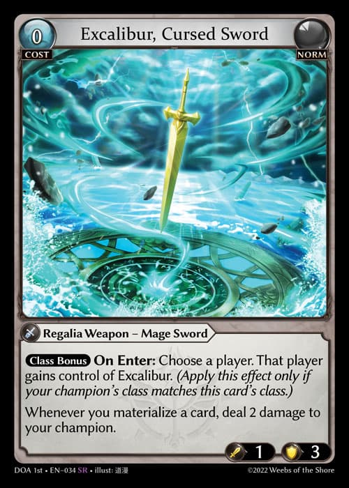 Excalibur, Cursed Sword