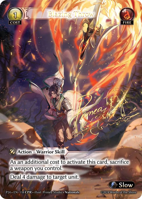 Blazing Throw