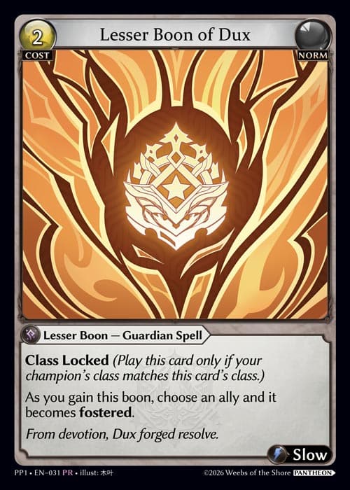 Lesser Boon of Dux