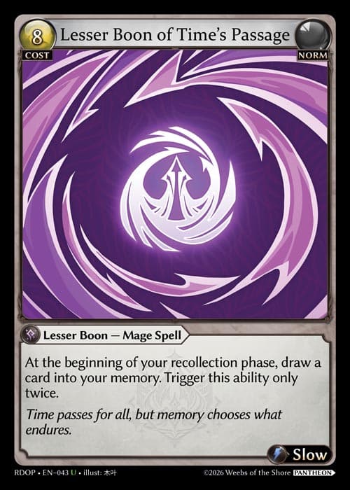 Lesser Boon of Time's Passage