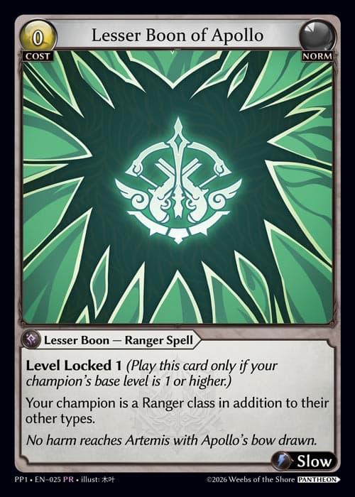 Lesser Boon of Apollo