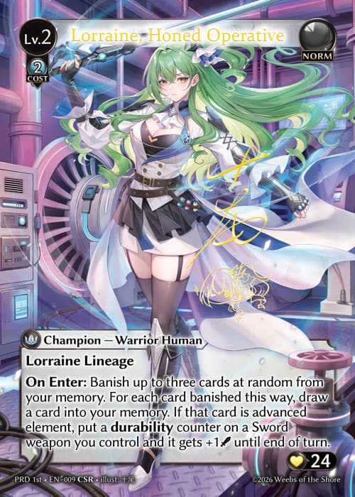 Lorraine, Honed Operative