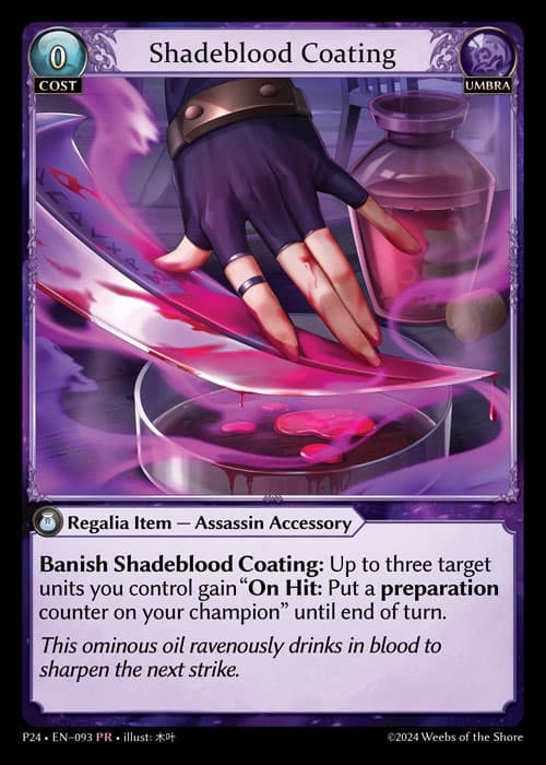 Shadeblood Coating