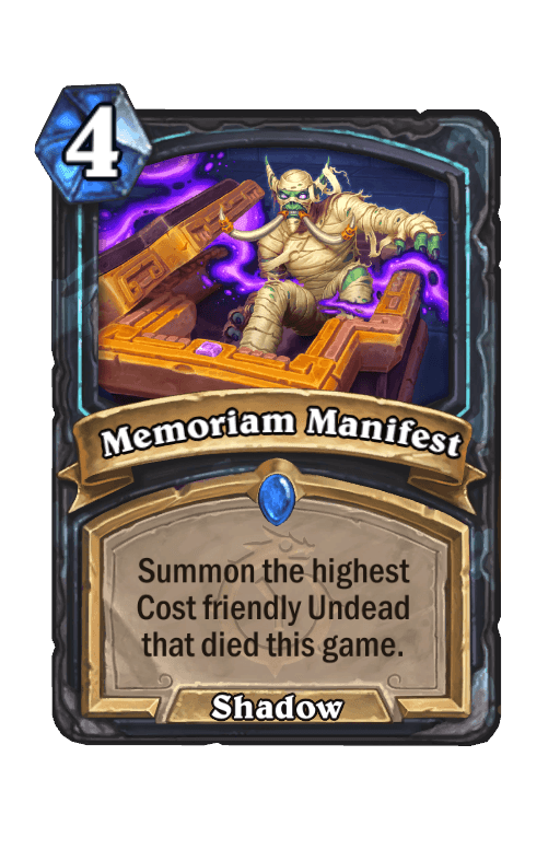 Memoriam Manifest