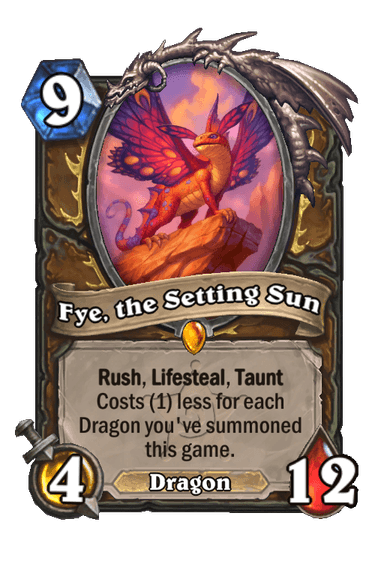 Fye, the Setting Sun