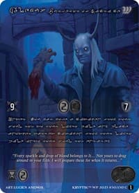 Alemus, Purveyor of Sacrifice (Silver Kryptik Language)