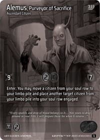 Alemus, Purveyor of Sacrifice (Cosmo Foil)