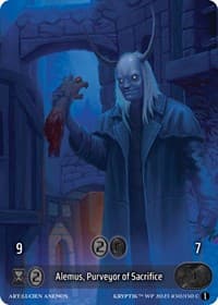 Alemus, Purveyor of Sacrifice (Box Topper) (Glass Foil)