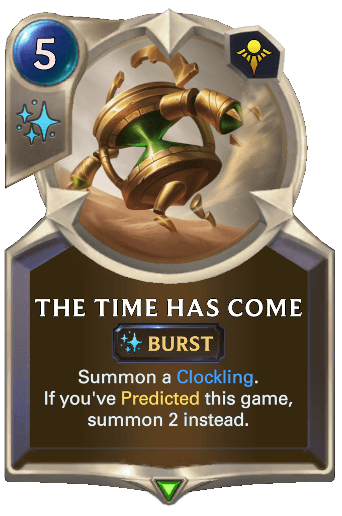 The Time Has Come