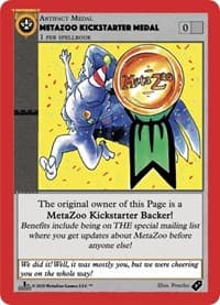 Metazoo Kickstarter Medal
