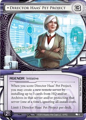 Director Haas' Pet Project