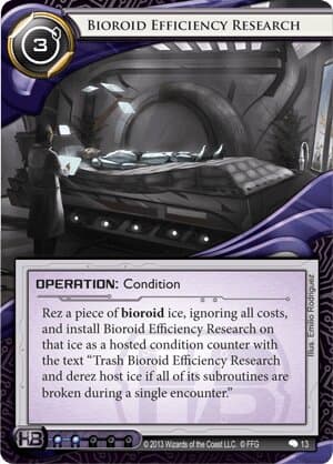 Bioroid Efficiency Research