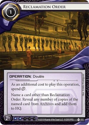 Reclamation Order