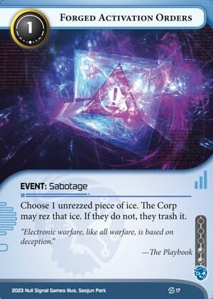 Forged Activation Orders
