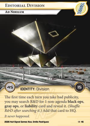 Editorial Division: Ad Nihilum