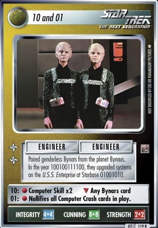 10 and 01