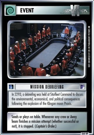 Mission Debriefing *VP