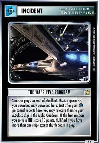 The Warp Five Program
