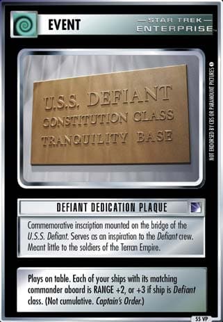 Defiant Dedication Plaque *VP